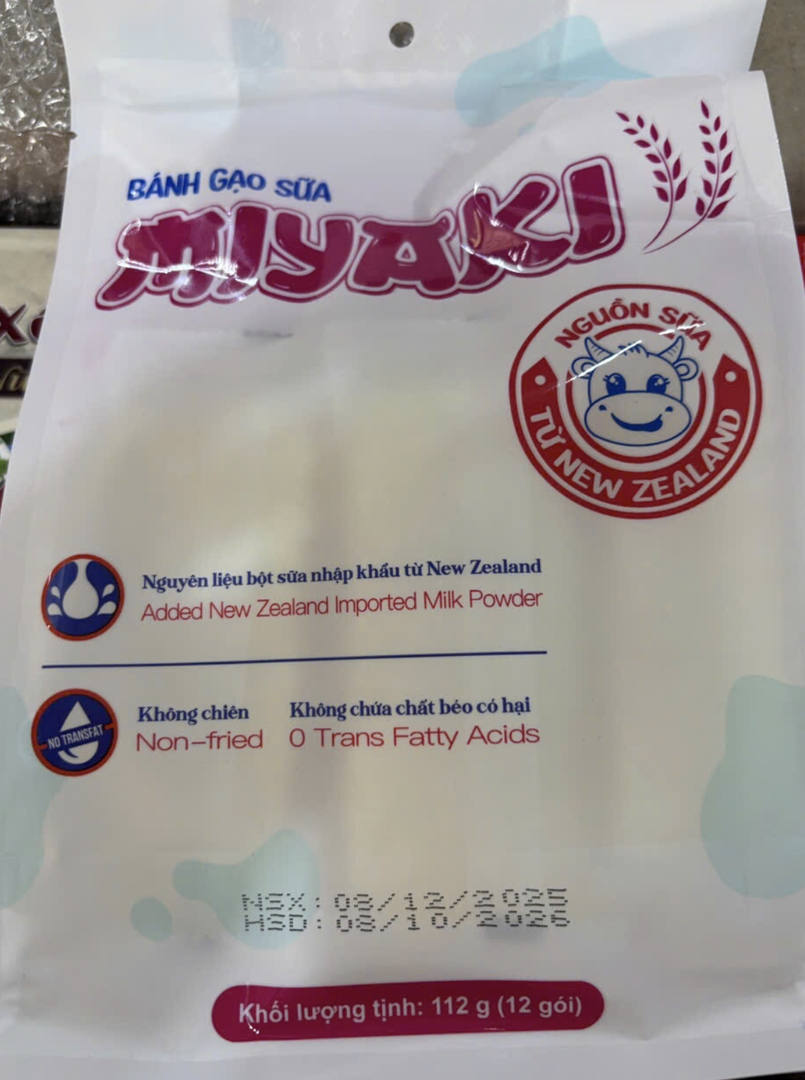 Bánh gạo sữa Miyaki 112g